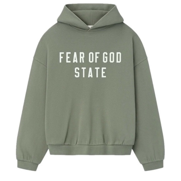Essentials Other - Essentials Fear of God State Hoodie in moss 10 big kids